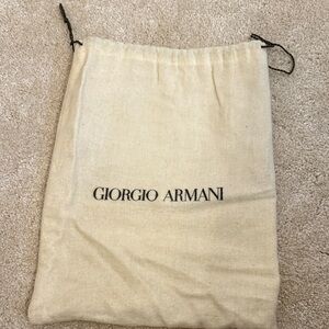 Giorgio Armani Cream Drawstring Bag